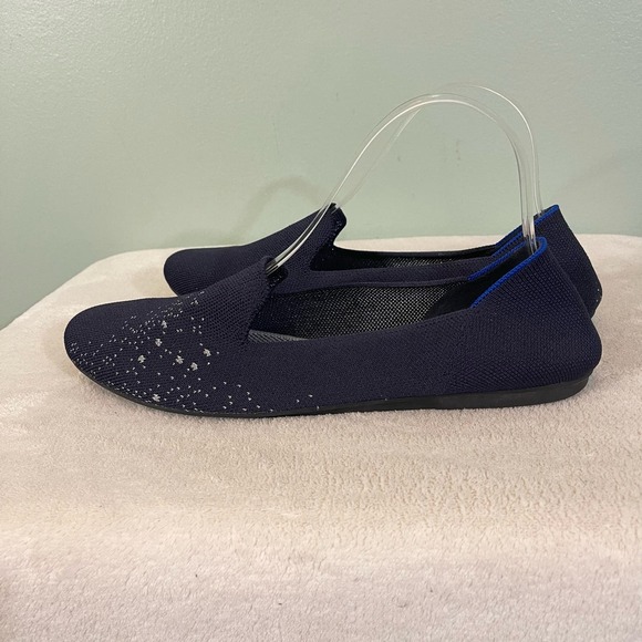 ROTHYS Leo Zodiac Womens Blue Silver Knit Limited Edition Astrology Loafers 10 - Picture 4 of 8